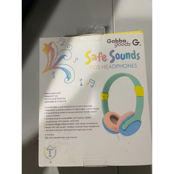 Gabba Goods Safe Sounds Kids Volume Limiting Adjustable Headphones - Picture 2 of 8